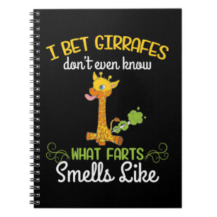 Giraffe Lover Giraffe Wie Furzen riechen Notizblock
