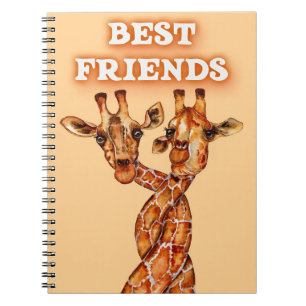 Giraffe Lover Giraffes Africa Best Friends Notizblock