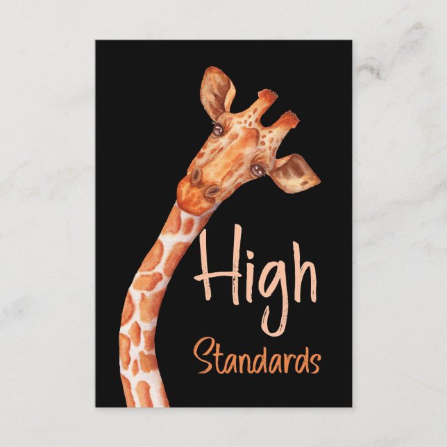 Giraffe Lover Giraffes Africa High Standards Begleitkarte (Vorderseite)