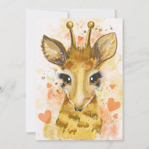 Giraffe Lover Lovely Giraffe Dankeskarte
