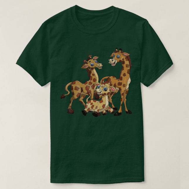 Giraffe Lover Niedlich Africa Safari Zoo Animal Fa T-Shirt (Design vorne)