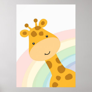 Giraffe Lover Niedlich Giraffe Peeking Poster