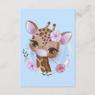 Giraffe Lover Niedliches Baby Giraffe mit Blume Begleitkarte