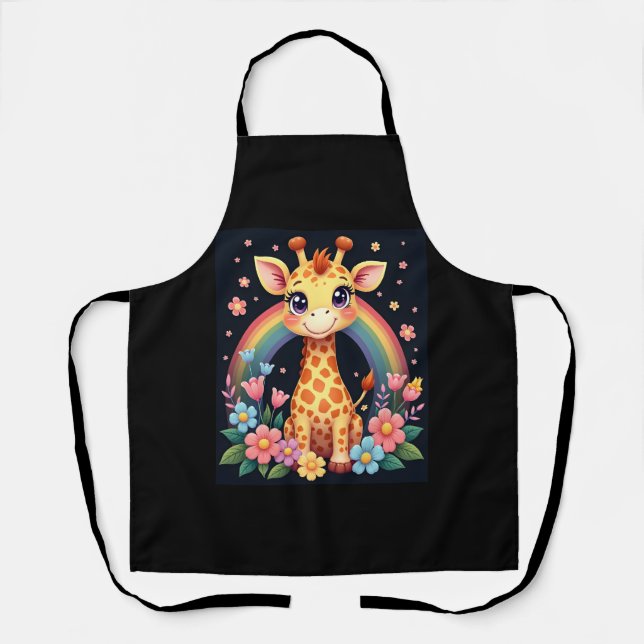 Giraffe Lovers T - Shirt Schürze (Vorderseite)