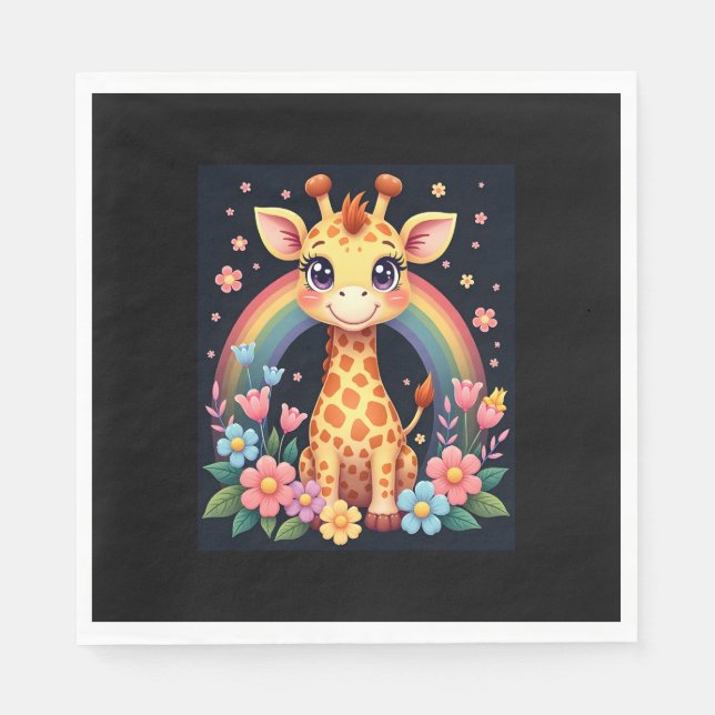 Giraffe Lovers T - Shirt Serviette (Vorderseite)