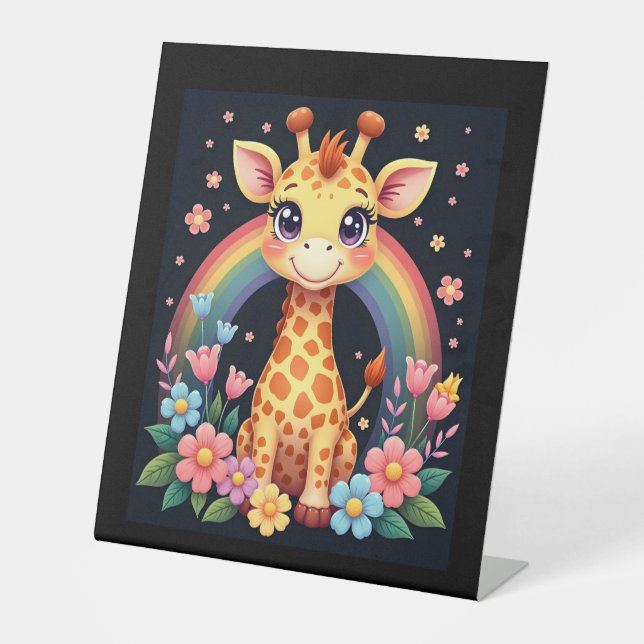 Giraffe Lovers T-Shirt Sockelschild (Vorderseite)