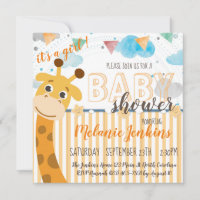 Giraffe lustige helle Baby-Dusche
