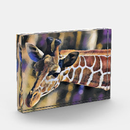 Giraffe Malerei Vintag Fotoblock