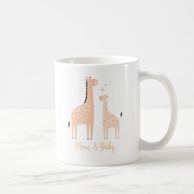Giraffe Mama & Baby Kaffeetasse (Rechts)
