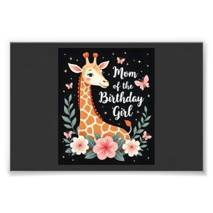 Giraffe-Mama des Geburtstagskindes passende Famili Fotodruck