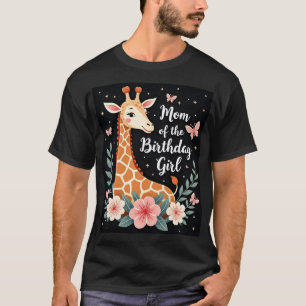 Giraffe-Mama des Geburtstagskindes passende Famili T-Shirt