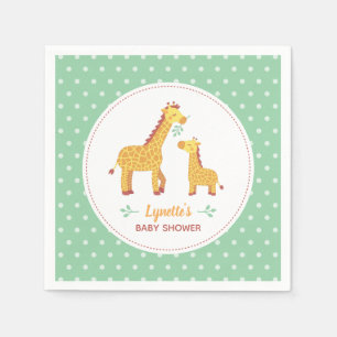Giraffe Mama und Baby, Polka Dots Party Supplement Serviette