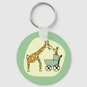 Giraffe Mama und Baby-Schlüsselanhänger Schlüsselanhänger