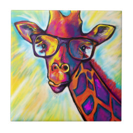 Giraffe Man Art Fliese