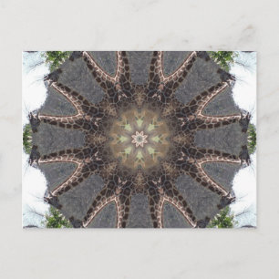 Giraffe Mandala Postkarte