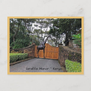 Giraffe Manor in Kenia Postkarte