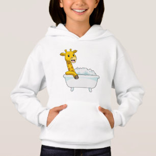 Giraffe mit Badewanne mit Schaumstoff Hoodie