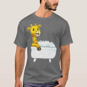 Giraffe mit Badewanne mit Schaumstoff T-Shirt