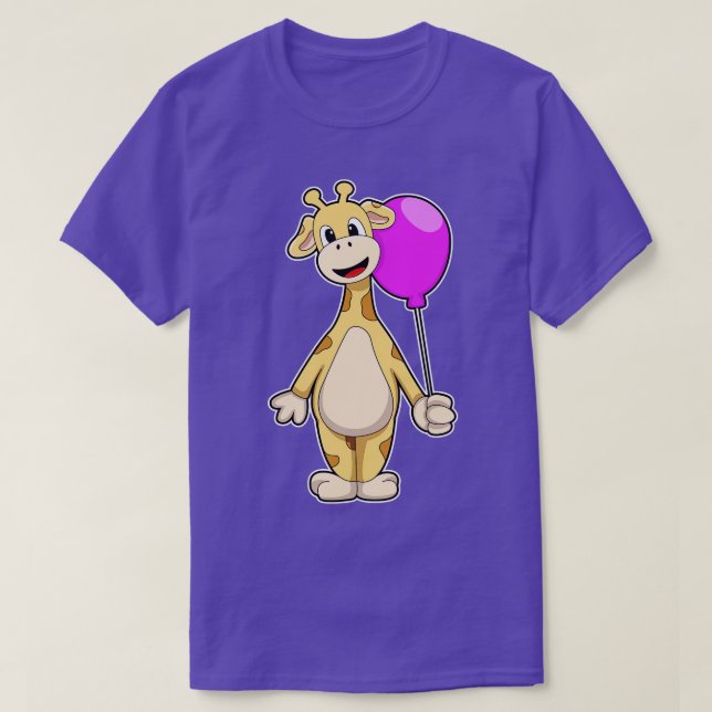 Giraffe mit Ballon 2 T-Shirt (Design vorne)