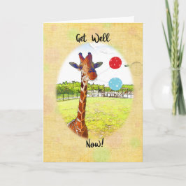 Giraffe mit Balloons wird gut Karte