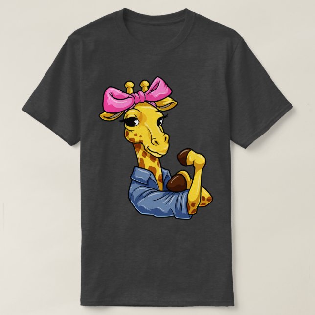 Giraffe mit Band 1 T-Shirt (Design vorne)
