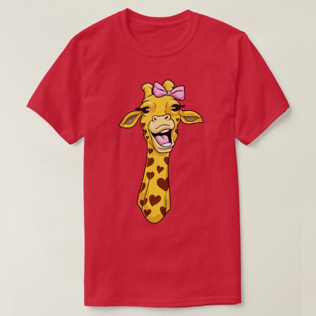 Giraffe mit Band 2 T-Shirt (Design vorne)