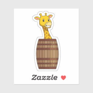 Giraffe mit Barrel Aufkleber