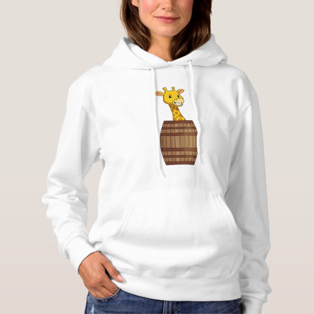 Giraffe mit Barrel Hoodie (Vorderseite)