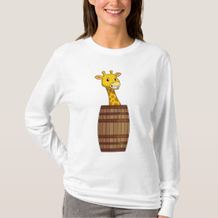 Giraffe mit Barrel T-Shirt