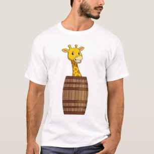 Giraffe mit Barrel T-Shirt