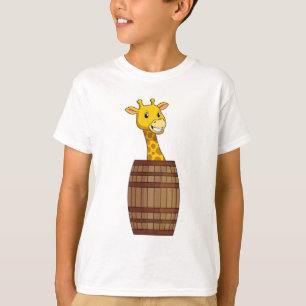 Giraffe mit Barrel T-Shirt