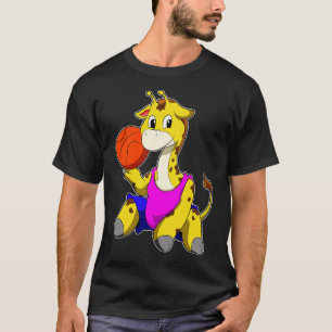 Giraffe mit Basketball T-Shirt