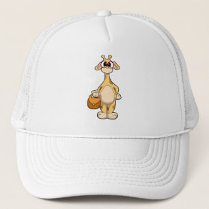 Giraffe mit Brille & Beutel Truckerkappe