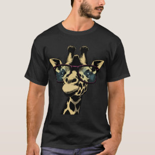Giraffe mit Brille-T - Shirt
