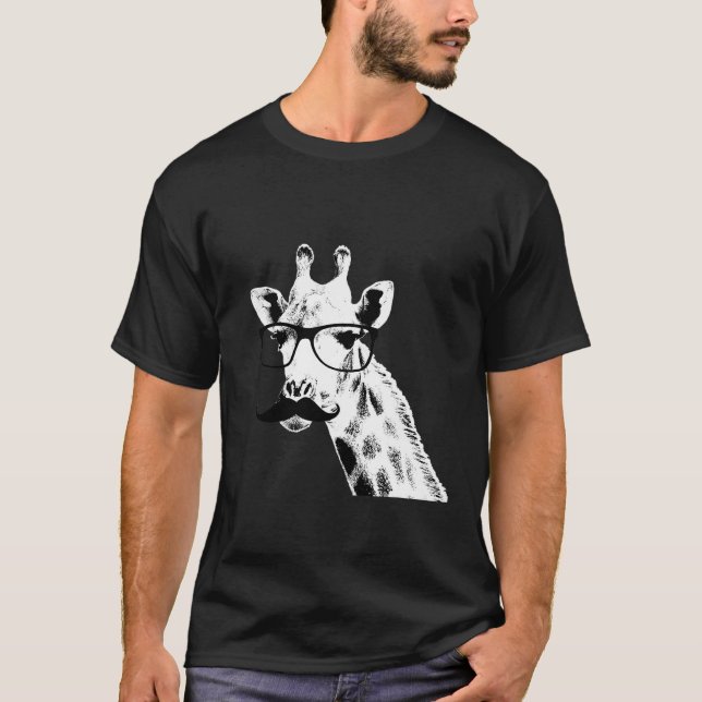 Giraffe mit Brille T-Shirt (Vorderseite)