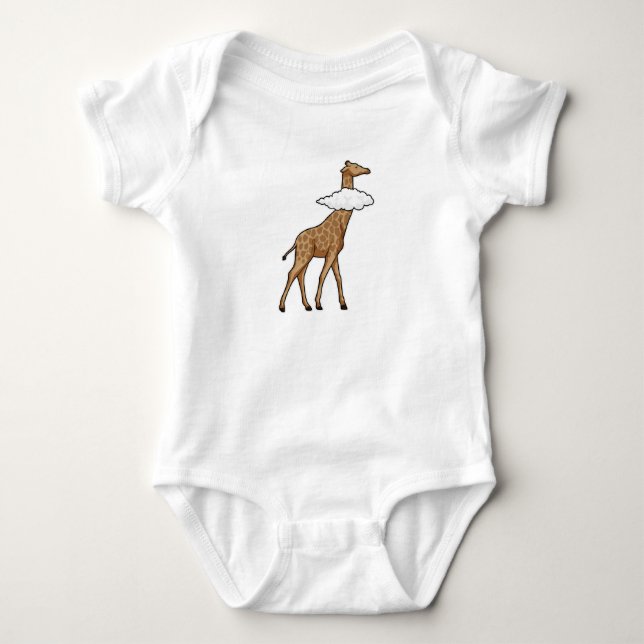 Giraffe mit Cloud Baby Strampler (Vorderseite)