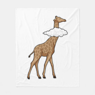 Giraffe mit Cloud Fleecedecke