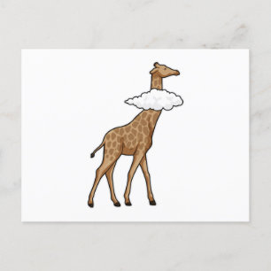 Giraffe mit Cloud Postkarte