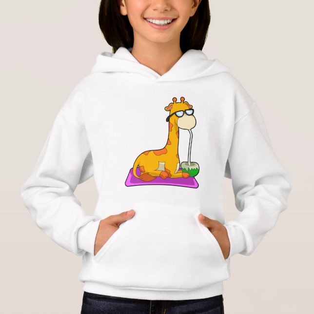 Giraffe mit Coconut Hoodie (Vorderseite)