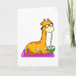 Giraffe mit Coconut Karte