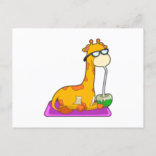Giraffe mit Coconut Postkarte