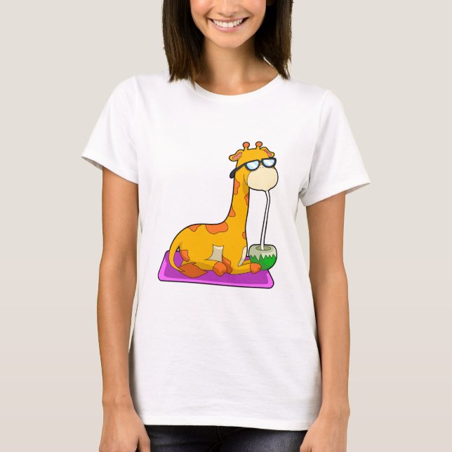 Giraffe mit Coconut T-Shirt (Vorderseite)