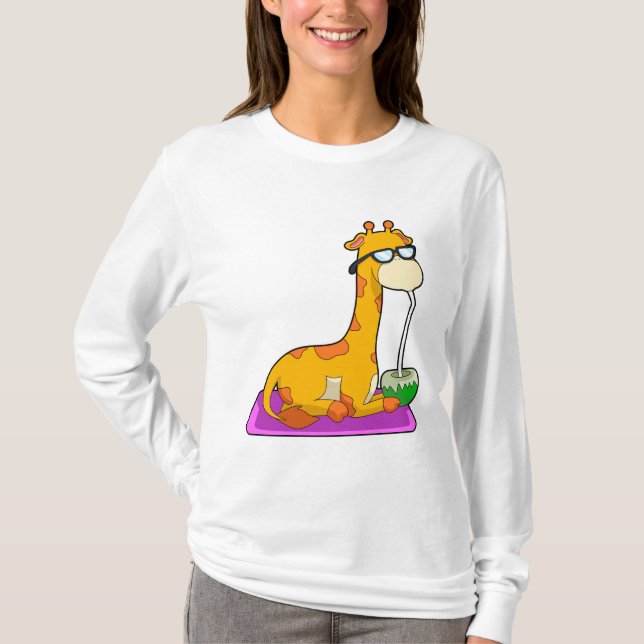 Giraffe mit Coconut T-Shirt (Vorderseite)