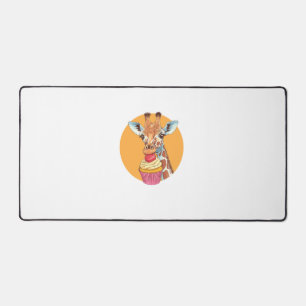 Giraffe mit Cupcake Schreibtischunterlage