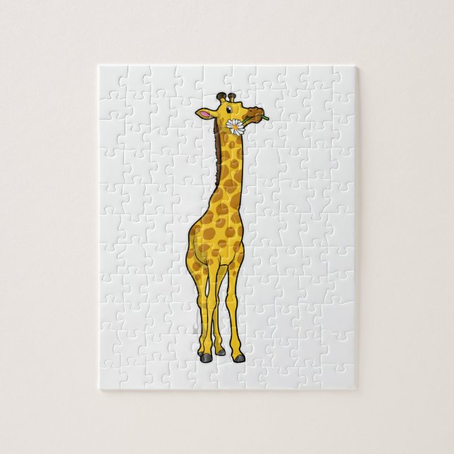 Giraffe mit Daisy Puzzle (Vertikal)