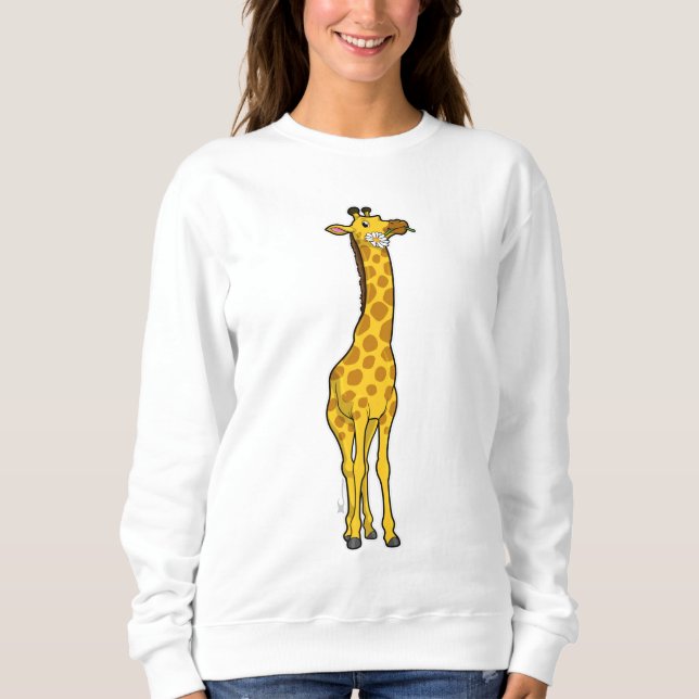 Giraffe mit Daisy Sweatshirt (Vorderseite)