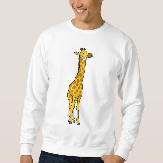 Giraffe mit Daisy Sweatshirt (Vorderseite)