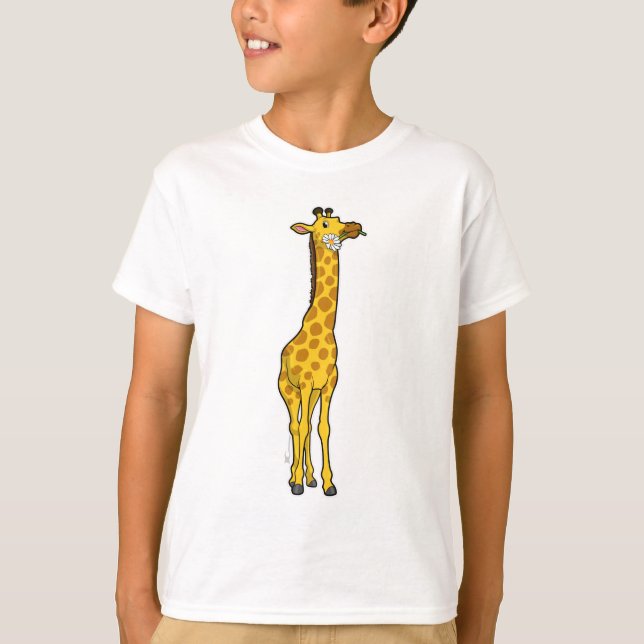 Giraffe mit Daisy T-Shirt (Vorderseite)