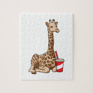 Giraffe mit Drink Puzzle