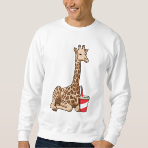 Giraffe mit Drink Sweatshirt